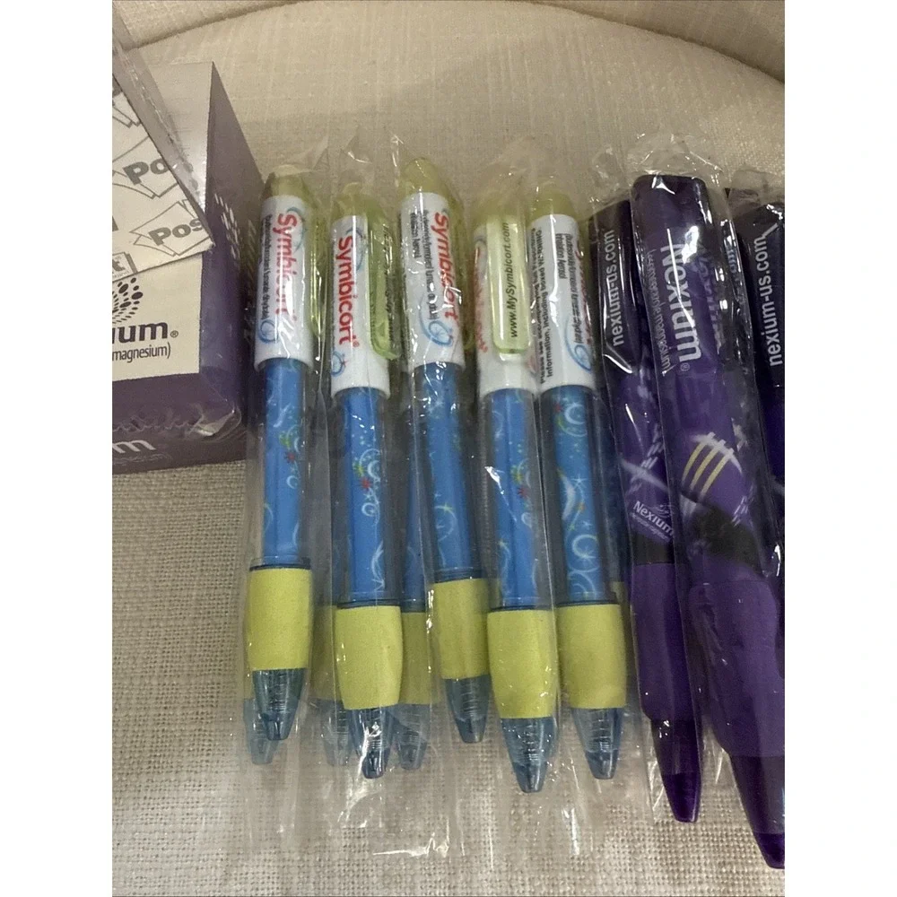 Lot of 20 Promotional pharmaceutical Pens & Notepads‎ – Nexium & Symbicort– New